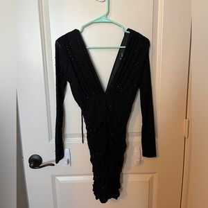 Windsor long sleeve rhinestone mini dress